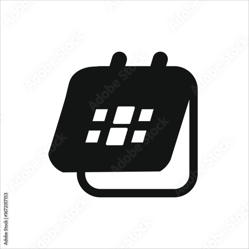 year icons. simple solid vector