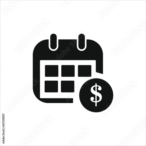 payday icons. simple solid vector