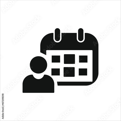 planner icons. simple solid vector