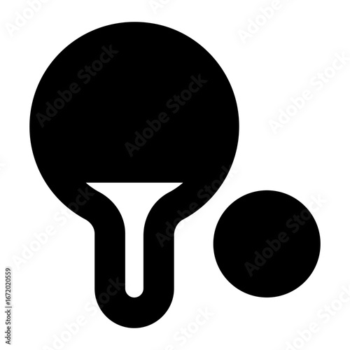 Table Tennis Ball Filled Icon