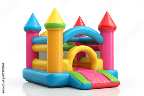 Wallpaper Mural Colorful inflatable bouncy castle for kids fun playtime a playful design for children Torontodigital.ca