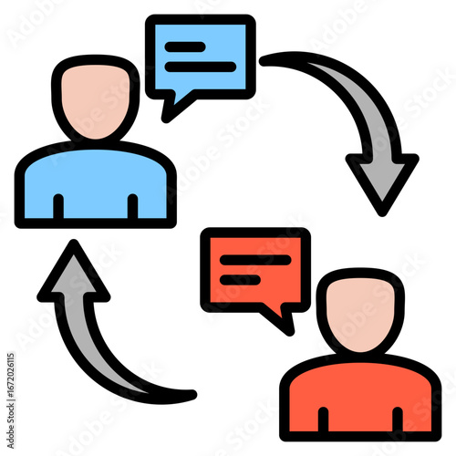 Interaction outline color icon