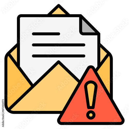 Email Phishing outline color icon
