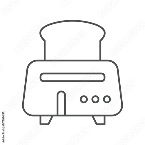 Bread Toaster thinline icon , vector, pixel perfect, illustrator file 
