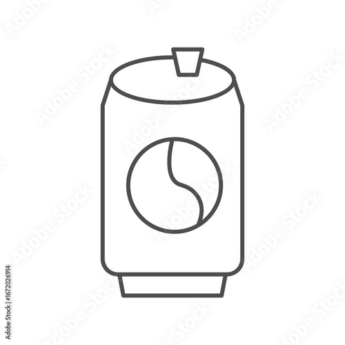 Cola Can  thinline icon , vector, pixel perfect, illustrator file 
