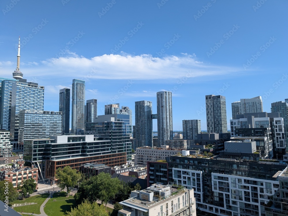 Naklejka premium Overview of Downtown Toronto, Canada - August 2025