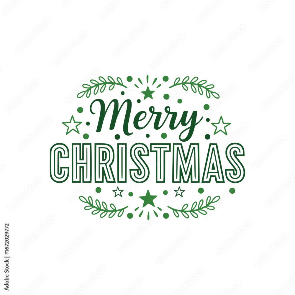 Fototapeta premium Merry christmas text on red background