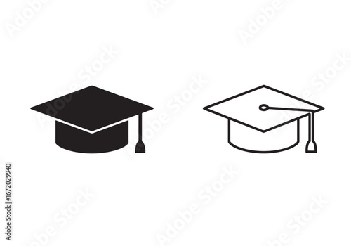 Graduation hat icon.