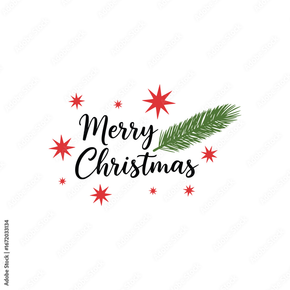 Fototapeta premium Merry christmas text on red background