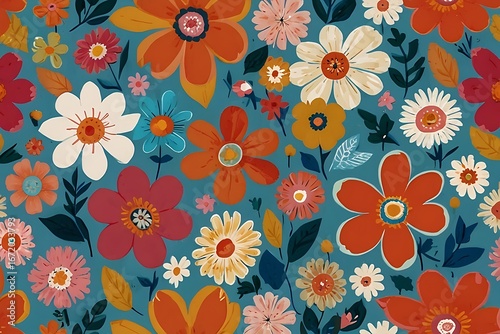 seamless pattern with flowers