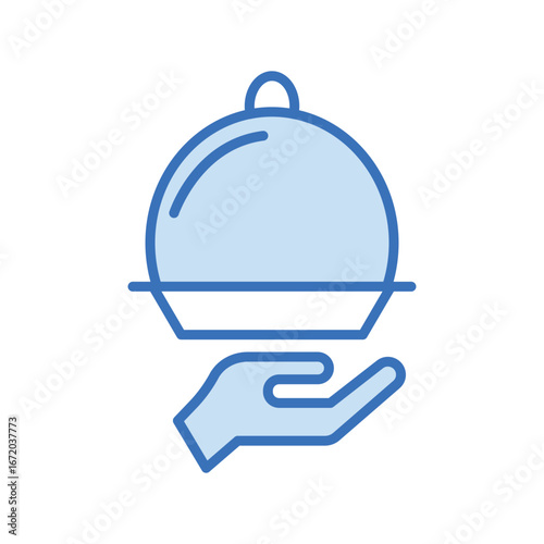 serving dish  duotone line icon , vector, pixel perfect, illustrator file 
