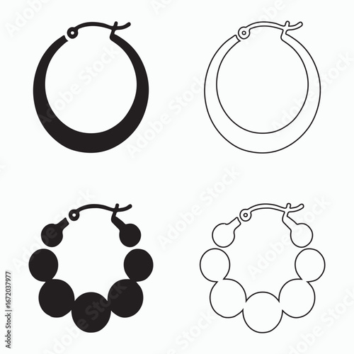 Elegant Hoop Earrings Fashion Design