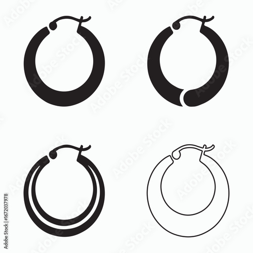 Minimalist Hoop Earrings Icon