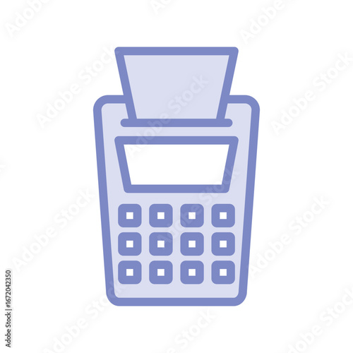 Pos Terminal duotone line icon , vector, pixel perfect, illustrator file
