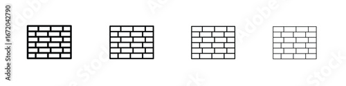 Wall icons. line strokes simple icons