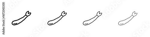Tempura icons. line strokes simple icons