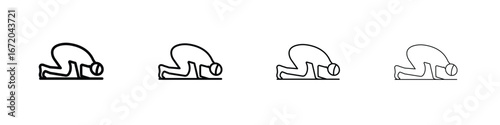 Sujud icons. line strokes simple icons