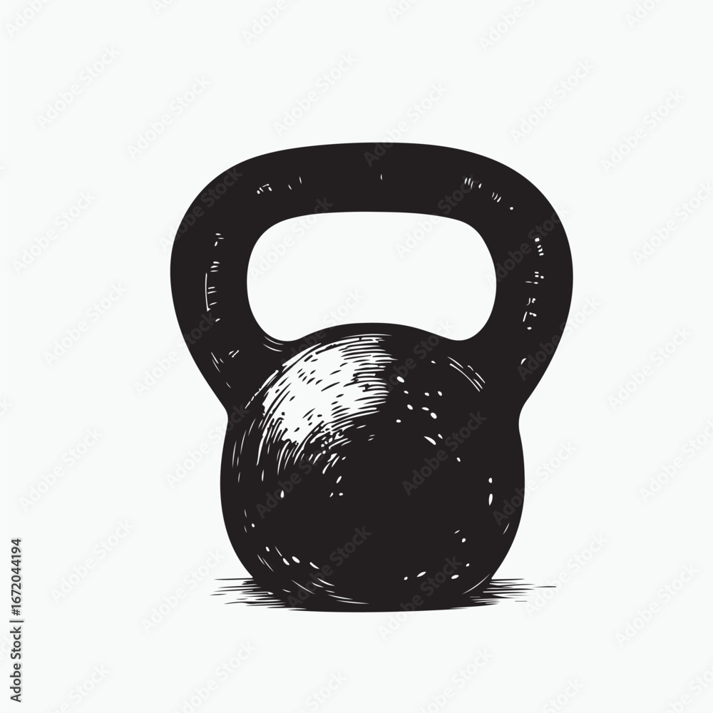 Fototapeta premium kettlebell on white background