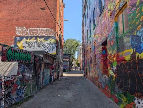 Graffiti Street in Downtown Toronto, Canada - August 2025