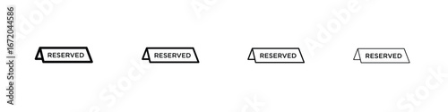 Reserved icons. line strokes simple icons