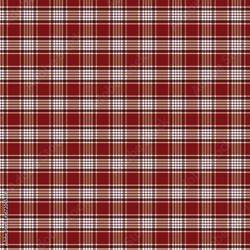 Festive Maroon and Ivory Gingham Check