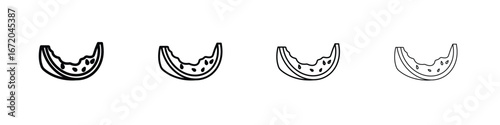Organic waste icons. line strokes simple icons