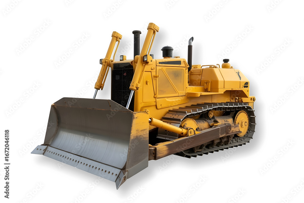 Fototapeta premium bulldozer isolated on white background