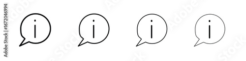 Information icons. line strokes simple icons