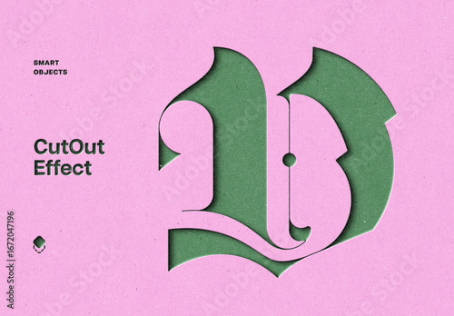 Cut Out Paper Text & Logo Mockup