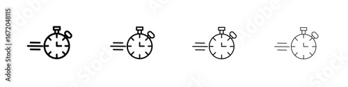 Fasting time icons. line strokes simple icons
