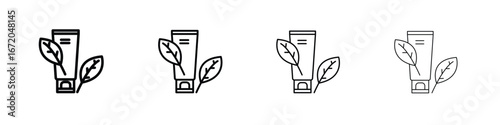 Face wash icons. line strokes simple icons