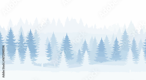 Winter Forest Landscape.