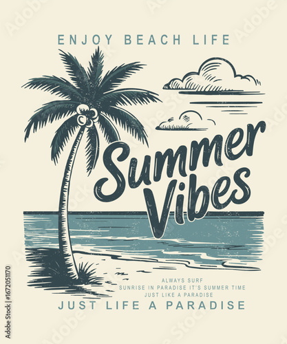 vintage retro summer graphics. summer vibes in california. sunset for endless summer vibes graphics. adventure surfing beach paradise. summer t-shirt design. vintage graphic tee.	
