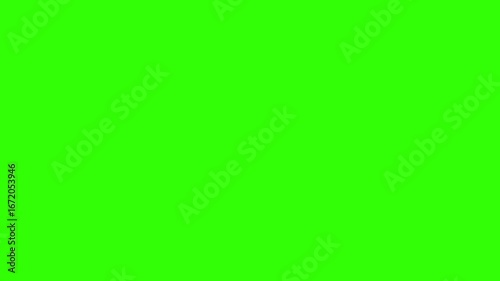 A single, white paper airplane Animation is positioned against a solid, bright green backdrop.