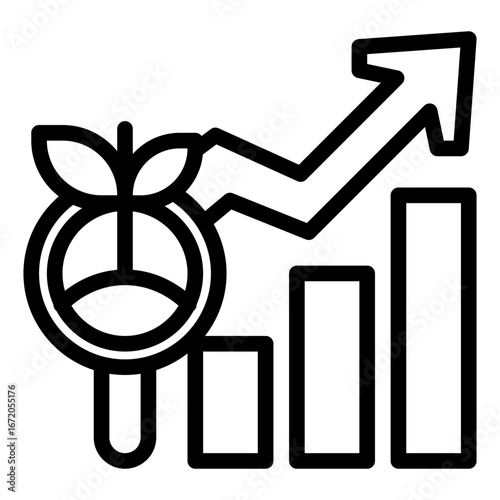 Upward Growth Chart Icon