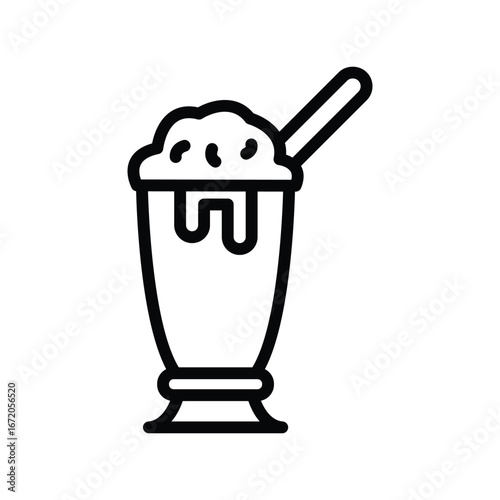 Milkshake line icon , vector, pixel perfect, illustrator file 
