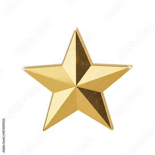 Gold Star Isolated on Black Background Symbol of Excellence Achievement Success and Quality Award Recognition