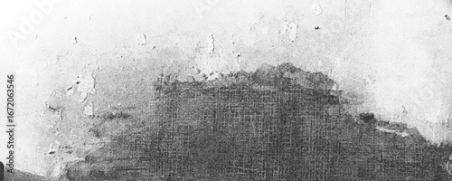 Weathered wall displays a rough texture with visible scratches and abrasions, illuminated by late afternoon light in an abandoned space. The noise effects enhance the atmosphere of neglect.