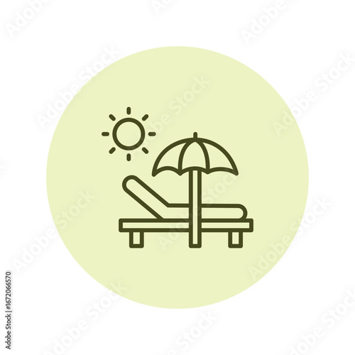 Sunbed pentaglow , vector, pixel perfect, illustrator file 
