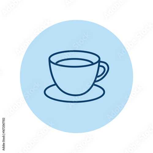 Tea Cup pentaglow , vector, pixel perfect, illustrator file 
