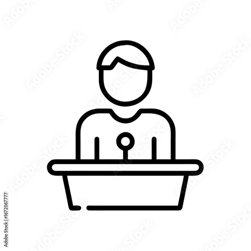 Moderator Icon Vector Illustration for Admin Role and Online Management