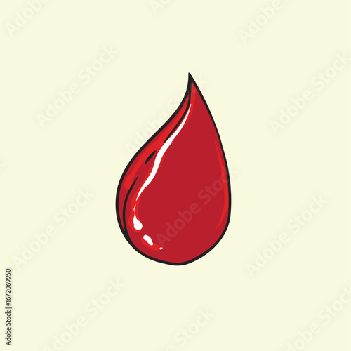 An illustration of A drop of blood