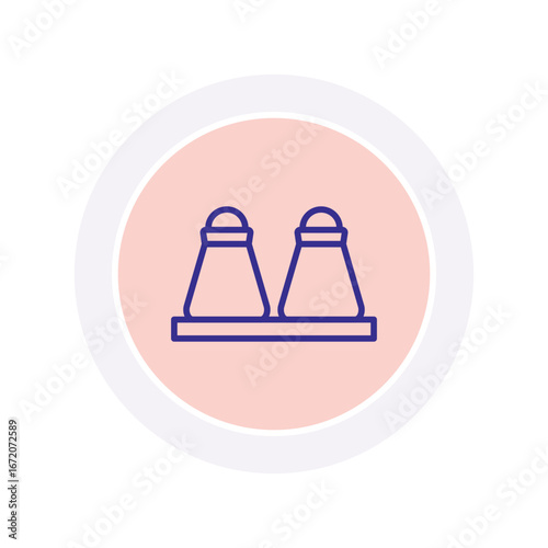 Salt Shaker color circle icon , vector, pixel perfect, illustrator file 
