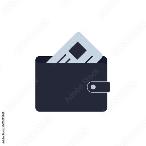 Wallet holding credit card represents financial security and payment convenience in modern commerce, symbolizing wealth management and digital transactions.