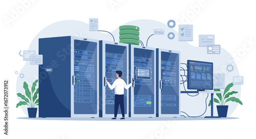 Server room management with advanced technology and data solutions