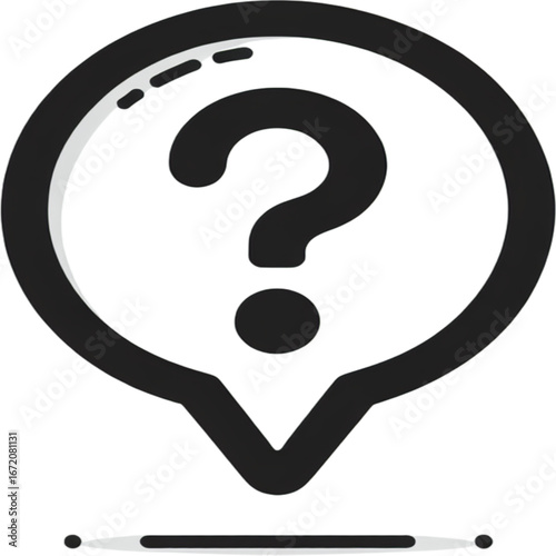Question Mark Speech Bubble Illustration