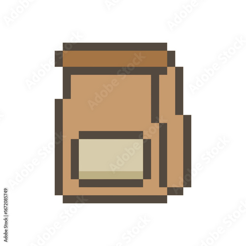 paper bag retro pixel art