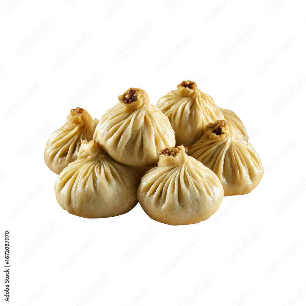 Obraz premium Delicious Steamed Baozi Buns - Close-up of a Pile of Fluffy, Asian-Style Steamed Buns