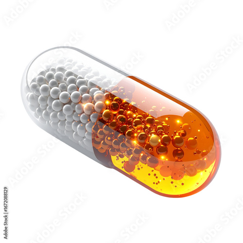 Advanced Drug Capsule Innovative Medicine Healthcare Solution Pharmaceutical Research 3D Render