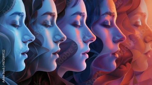 A group of women standing side by side, possibly friends or colleagues